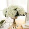 5 Pcs White Hydrangea Artificial Flowers Faux Hydrangea Flowers with Stems Full Heads Silk Fake Hydrangea Flowers for Wedding Bouquet Home Party Decor Centerpieces Floral Arrangements